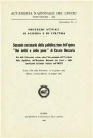 Secondo centenario della pubblicazione dell'opera «Dei delitti e delle pene» di Cesare Beccaria