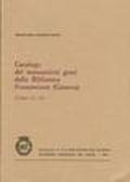 Catalogo dei manoscritti greci della Biblioteca Franzoniana, Genova (Urbani 21-40)