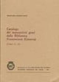 Catalogo dei manoscritti greci della Biblioteca Franzoniana, Genova (Urbani 21-40)