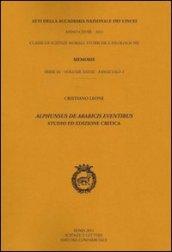 Alphunsus de Arabicis eventibus. Studio e ed ediz. critica