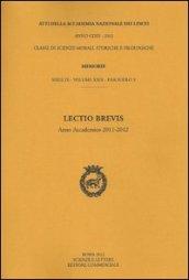 Lectio brevis (anno accademico 2012)