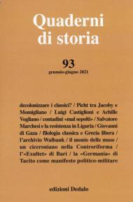 Quaderni di storia (2021). Vol. 93: Gennaio-giugno 2021.