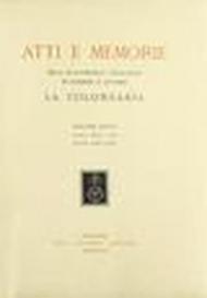 Atti e memorie dell'Accademia toscana di scienze e lettere «La Colombaria». Nuova serie: 27