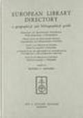 European library directory. A geographical and bibliographical guide