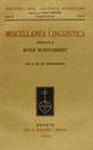 Miscellanea linguistica dedicata a Hugo Schuchardt per il suo 80º anniversario