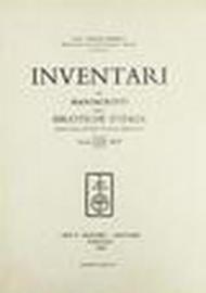 Inventari dei manoscritti delle biblioteche d'Italia. Vol. 14: Bologna, Camurana, Cascia, Chiari, Parma, Sassuolo.