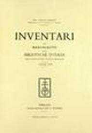 Inventari dei manoscritti delle biblioteche d'Italia. Vol. 23: Bologna.