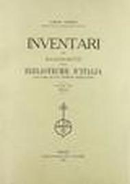 Inventari dei manoscritti delle biblioteche d'Italia. Vol. 40: Bologna.