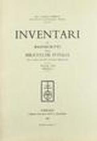 Inventari dei manoscritti delle biblioteche d'Italia. Vol. 59: Benedello.