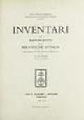 Inventari dei manoscritti delle biblioteche d'Italia. Vol. 73: Roma, Sassari.