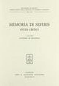 Memoria di Seferis. Studi critici