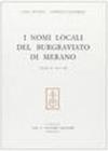 I nomi locali del burgraviato di Merano: 2\3