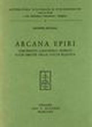 Arcana Epiri. Contributo linguistico-storico sulle origini della civiltà ellenica