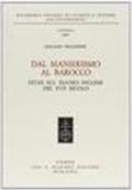 Dal manierismo al barocco. Studi sul teatro inglese del XVII secolo