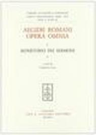 Aegidii Romani opera omnia: 1\6