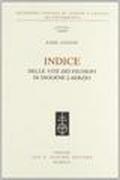 Indice delle «Vite dei filosofi» di Diogene Laerzio