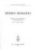 Sensus-sensatio. Atti dell'8º Colloquio internazionale (Roma, 6-8 gennaio 1995)