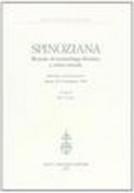 Spinoziana. Ricerche di terminologia filosofica e critica testuale. Seminario internazionale (Roma, 29-30 settembre 1995)