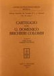 Carteggio con G. Domenico Brichieri Colombi
