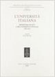 L'università italiana. Repertorio di atti e provvedimenti ufficiali (1859-1914)