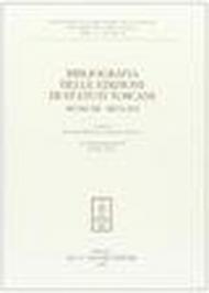 Bibliografia delle edizioni di statuti toscani. Secoli XII-metà XVI