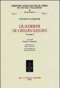 Quaderni di osservazioni: 1