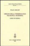 Origini della terminologia filosofica moderna. Linee di ricerca