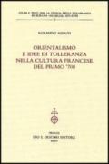 Orientalismo e idee di tolleranza nella cultura francese del primo '700