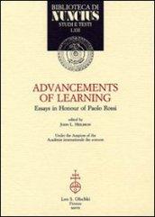 Advancements of Learning. Essays in Honour of Paolo Rossi