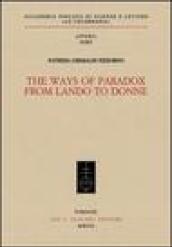 The Ways of Paradox from Lando to Donne