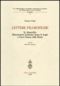 Lettere filosofiche. In Appendice dissertazioni epistolari sopra le bugie e circa l'anima delle bestie