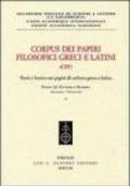 Corpus Dei Papiri Filosofici Greci E Latini (CPF) : Testi e lessico nei papiri di cultura greca e latina. Parte I. 2, Cultura e Filosofia. Galenus - Isocrates Tome II