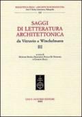 Saggi di letteratura architettonica, da Vitruvio a Winckelmann. 3.