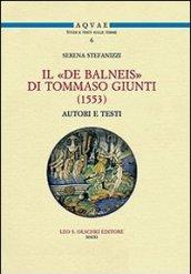 Il «De Balneis» di Tommaso Giunti (1553)