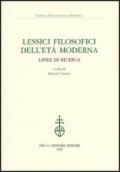 Lessici filosofici dell'età moderna. Linee di ricerca