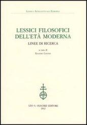 Lessici filosofici dell'età moderna. Linee di ricerca