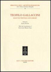 Teofilo Gallaccini. Selected writings and library