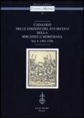 Catalogo delle edizioni del XVI secolo della Biblioteca Moreniana: 1