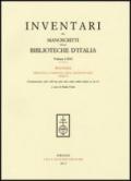 Inventari dei manoscritti delle biblioteche d'Italia. 116.Bologna, Biblioteca Comunale dell'Archiginnasio. Serie B