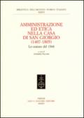 Amministrazione ed etica nella casa di San Giorgio (1407-1805). Lo statuto del 1568