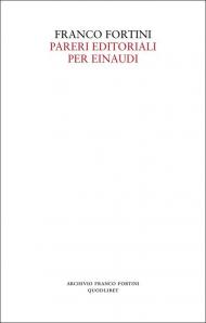 Pareri editoriali per Einaudi