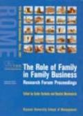 The role of family in family business. Research forum proceedings
