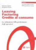 Leasing, factoring, credito al consumo. La valutazione della performance degli operatori