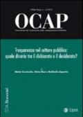 OCAP. Osservatorio sul cambiamento delle amministrazioni pubbliche (2012). 1.Trasparenza nel settore pubblico: quale divario tra il dichiarato e il desiderato