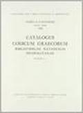 Catalogus codicum graecorum Bibliothecae nationalis Neapolitanae: 1\1