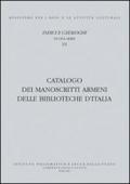 Catalogo dei manoscritti armeni delle biblioteche d'Italia