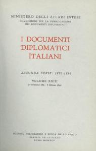 I documenti diplomatici italiani. Serie 2ª (1870-1896). Vol. 23: 1º settembre 1889-8 febbraio 1891.