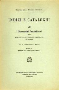 I manoscritti panciatichiani della Biblioteca Nazionale Centrale di Firenze. Indici