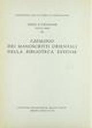 Catalogo dei manoscritti orientali della Biblioteca nazionale di Torino. Vol. 1