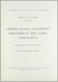 Codices graeci manuscripti Bibliothecae divi Marci Venetiarum. Indices omnium codicum graecorum